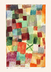 Watercolor with Dark Green Cross by Paul Klee