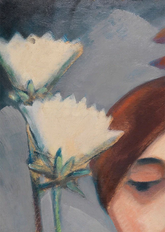 Flowers and Female Head by Dorothea Maetzel-Johannsen