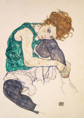 Seated Woman by Egon Schiele