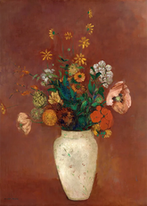Bouquet in a Chinese Vase by Odilon Redon