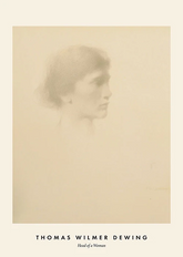 Head of a Woman by Thomas Wilmer Dewing