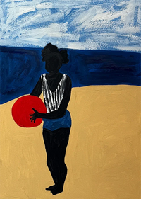 Menina Negra Na Praia