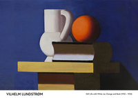 Still Life with White Jar, Orange and Book by Vilhelm Lundstrom