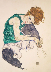 Seated Woman by Egon Schiele