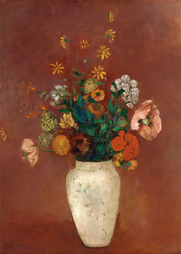 Bouquet in a Chinese Vase by Odilon Redon