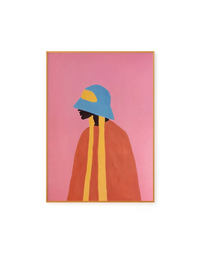 Garota Preta de Chapéu Azul