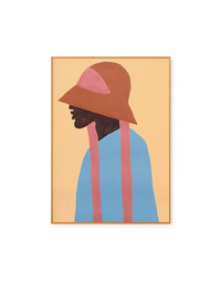 Mulher Preta de Chapéu Vermelho