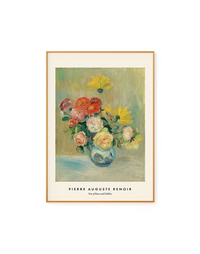 Vase of Roses and Dahlias by Pierre Auguste Renoir